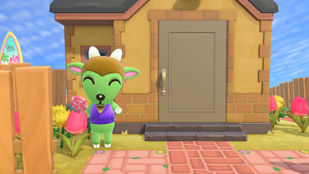 HamuchuStarTea's tweet photo. Good afternoon! I just spotted Gruff hanging around Leonardo's house. #ACNH #AnimalCrossing #どうぶつの森 #AnimalCrossingNewHorizons #NintendoSwitch #Gruff #ビリー https://t.co/pjSgyXSrde