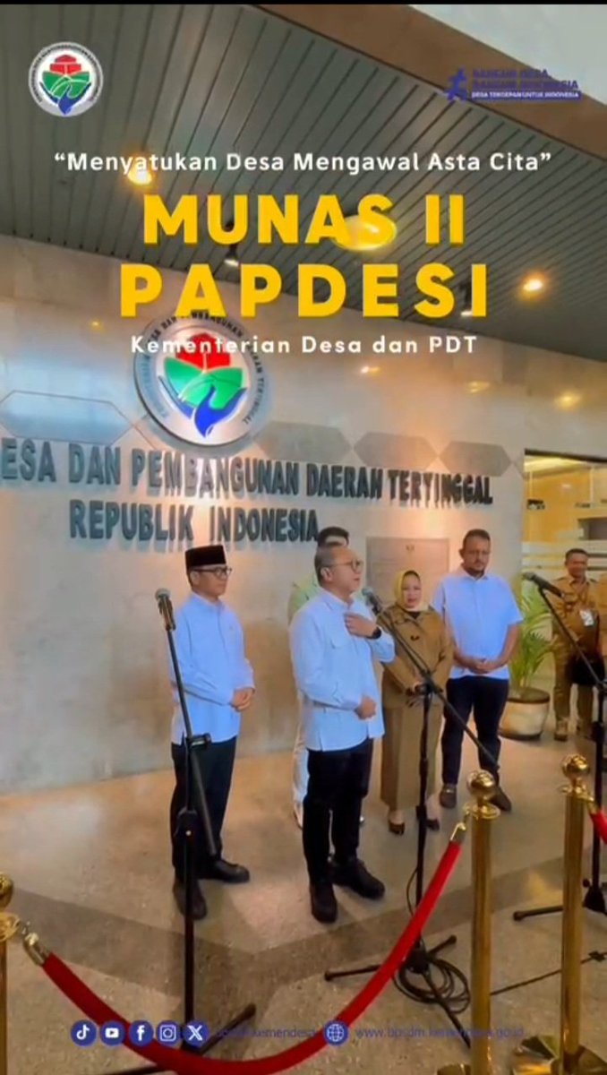 official82137's tweet photo. Munas II PAPDESI menjadi momentum memperkuat persatuan desa dalam mewujudkan pembangunan yang maju, mandiri, dan berkelanjutan. “Menyatukan Desa Mengawal Asta Cita. "
@YandriSusanto
@ARizaPatria
#KementerianDesaPDT
#BPSDMKementerianDesaPDT
#PAPDESI
#KerjaPendampingDesaBerdampak https://t.co/XchFs4v2cW
