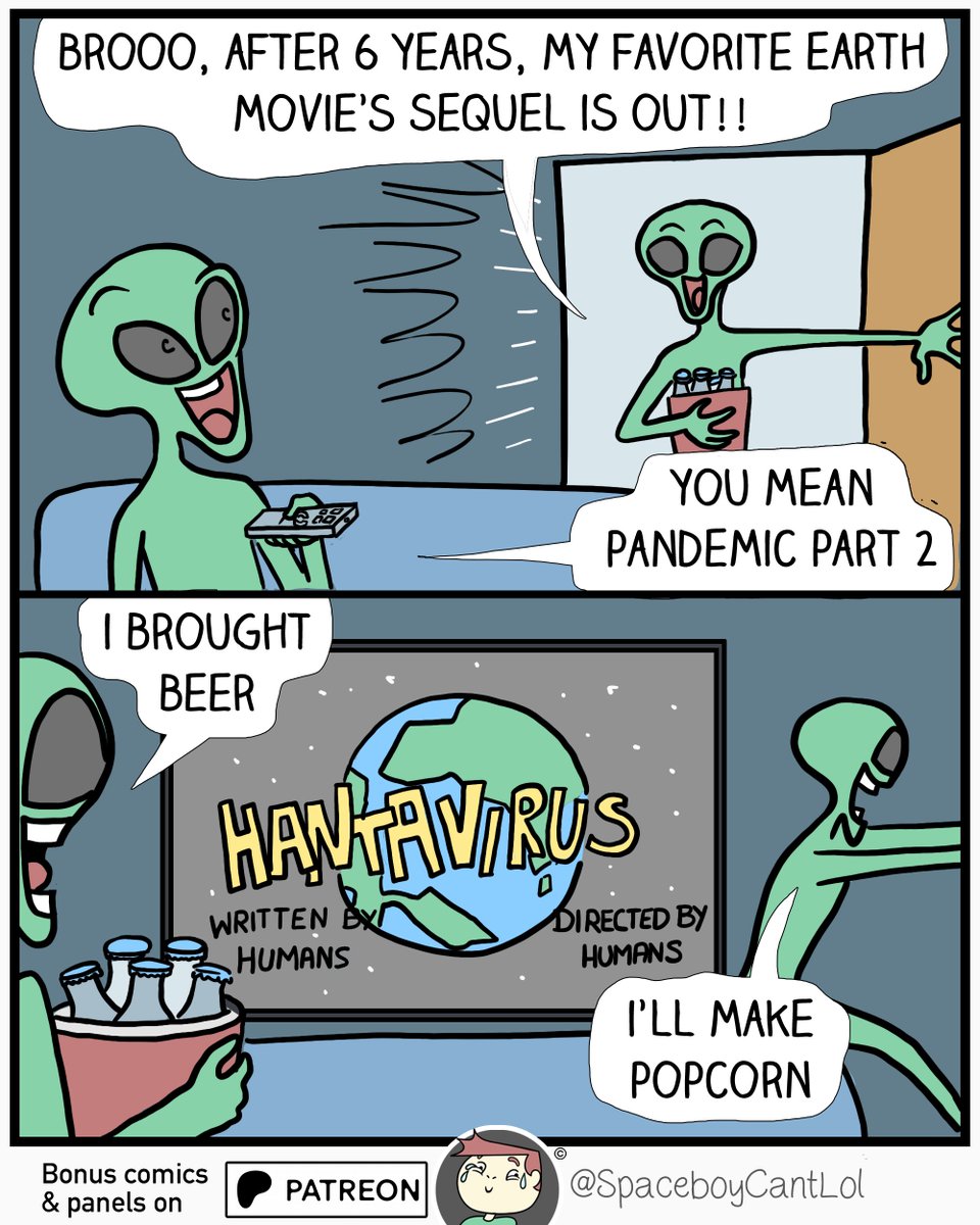 spaceboycantlol's tweet photo. I think Earth is Aliens' favorite OTT platform
.
#aliens #ufo #funnycomic https://t.co/074JsRZSAC