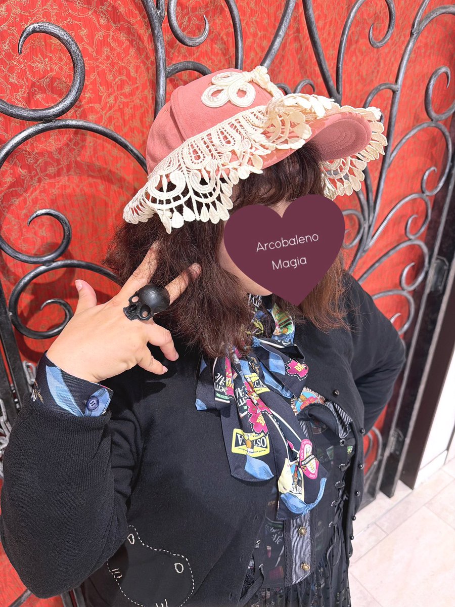 Mother's made】 ＊602801 レースキャップ(ピンク×アイボリー