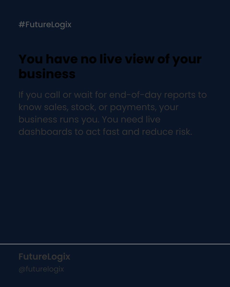 FutureLogix's tweet photo. Does your Nigerian business have any of these 5 signs?

This one might hit different 👇

#NigerianBusiness #FutureLogix #CustomSoftware https://t.co/2TfHYRN2oL