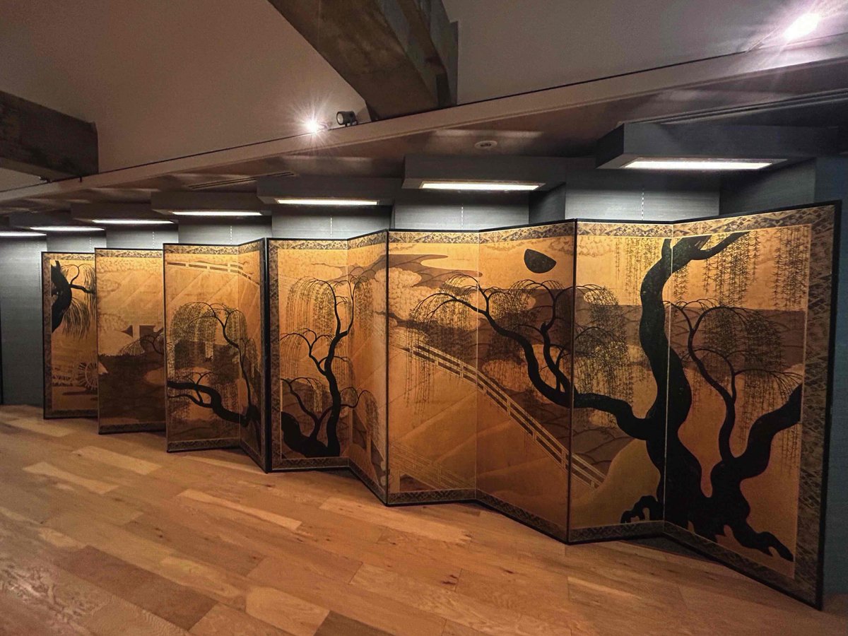 屏風絵や日本画を展示した「屏風の黄金時代〜桃山から江戸へ〜」が、帆