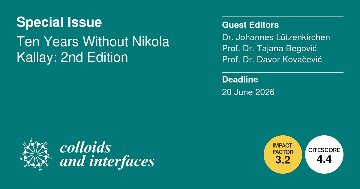 Colloids & Interfaces MDPI tweet media