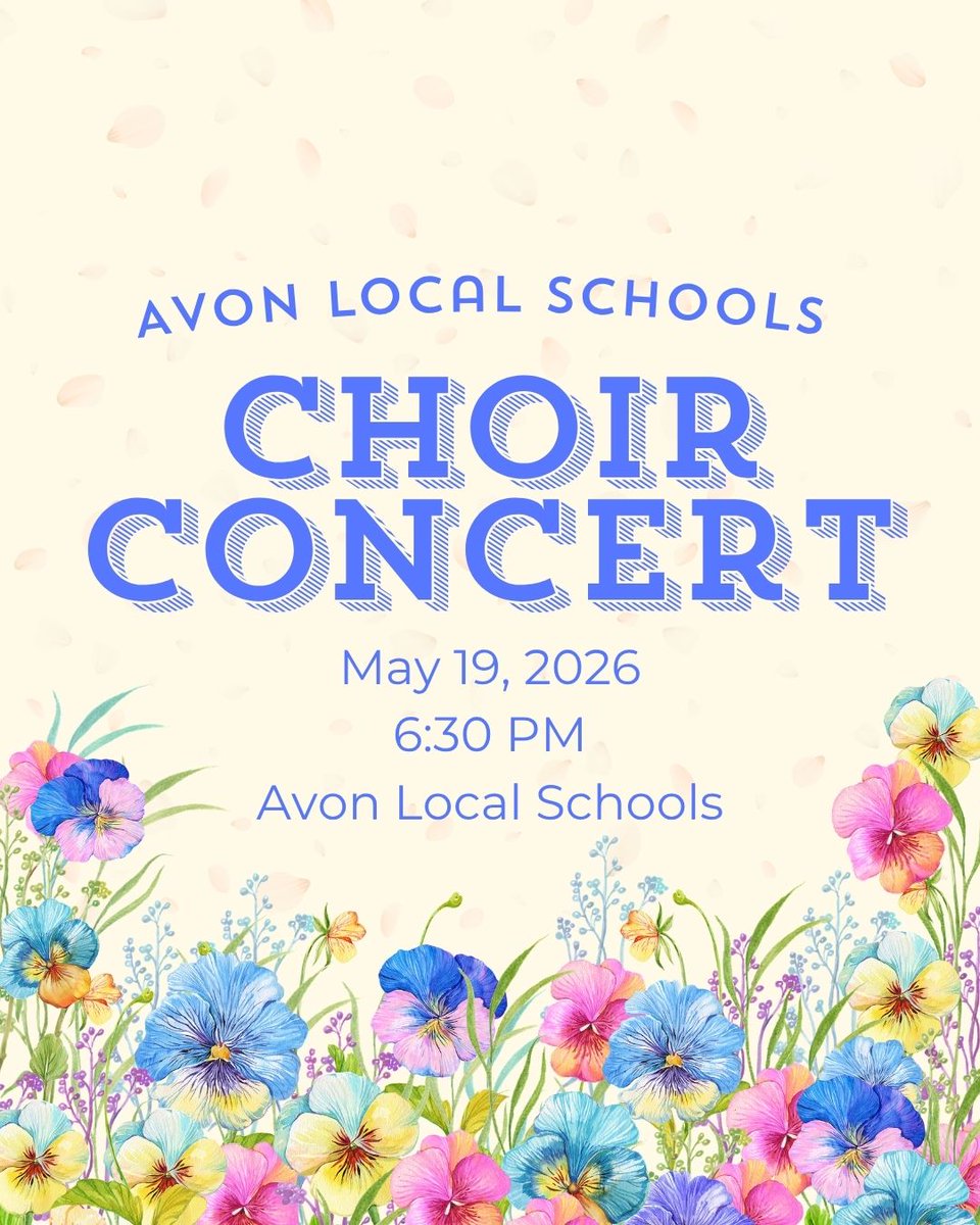 AvonLocalSch's tweet photo. Come hear AMS and AHS choirs tomorrow as 6th, 7th and 8th graders take the stage as well as Tenor/Bass choirs, Treble Choir and Chorale! https://t.co/I3KOtNds5D