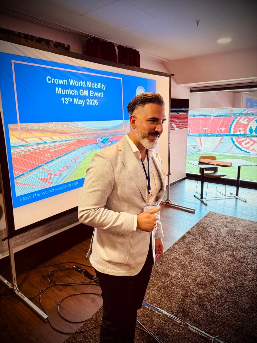 CrownMobility's tweet photo. Great to see our very own Gabriel Hanna representing Crown World Mobility at today's "Smart Mobility: Technology and Data for Global Mobility Success" Event in Munich! 🚀

Gabriel explored how organisations can combine global strength with local expertise to navigate the future of Global Mobility, from evolving employee expectations to smarter, technology-driven mobility solutions.

Fantastic conversations and insights shared throughout the day 👏

#GlobalMobility #FutureOfWork #HRTech #MobilityStrategy #CrownWorldMobility