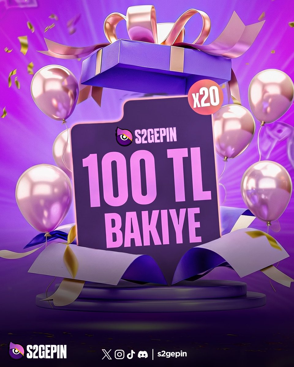 GulzumG's tweet photo. S2GEPIN’de toplam 20 kişiye 100 TL bakiye hediyesi!🔥 🔥

https://t.co/zk0dOg2ksO https://t.co/lzOHgEbm5A