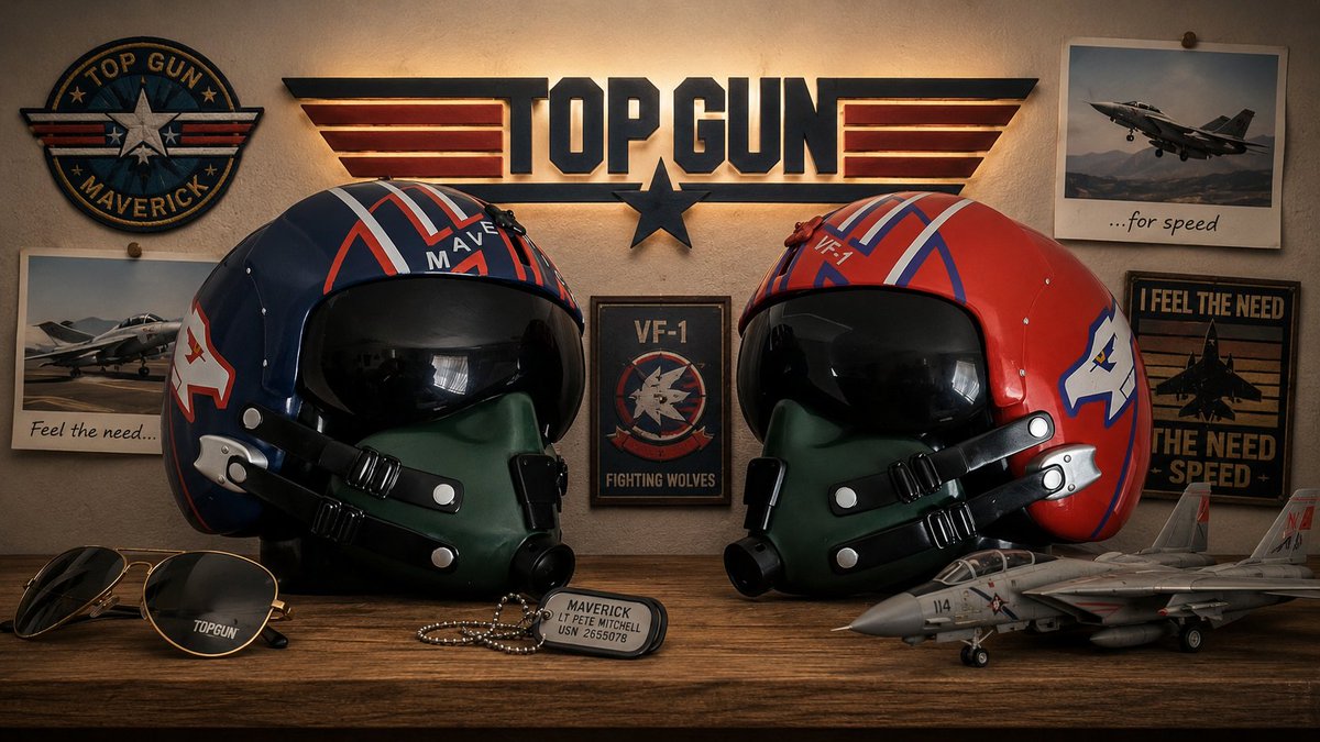 cuttle81's tweet photo. Happy 40th Birthday @TopGunMovie had to get the popcorn helmets. #topgun #topgun40 #maverick #Goose https://t.co/6MAZ8Xn9tc