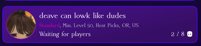 Strange Nullscape Lobby Names tweet media