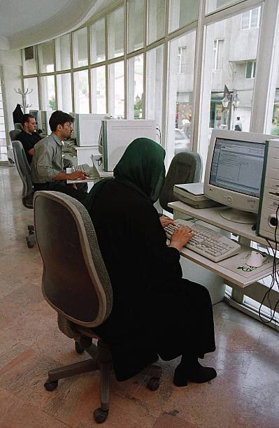 25YearsAgoLive's tweet photo. Iranians use a cyber cafe in Tehran.

While the World Wide Web grows increasingly-popular, and available, the Iranian regime is considering ways in which to limit Internet use among its citizens. https://t.co/6XJc1ppUbs