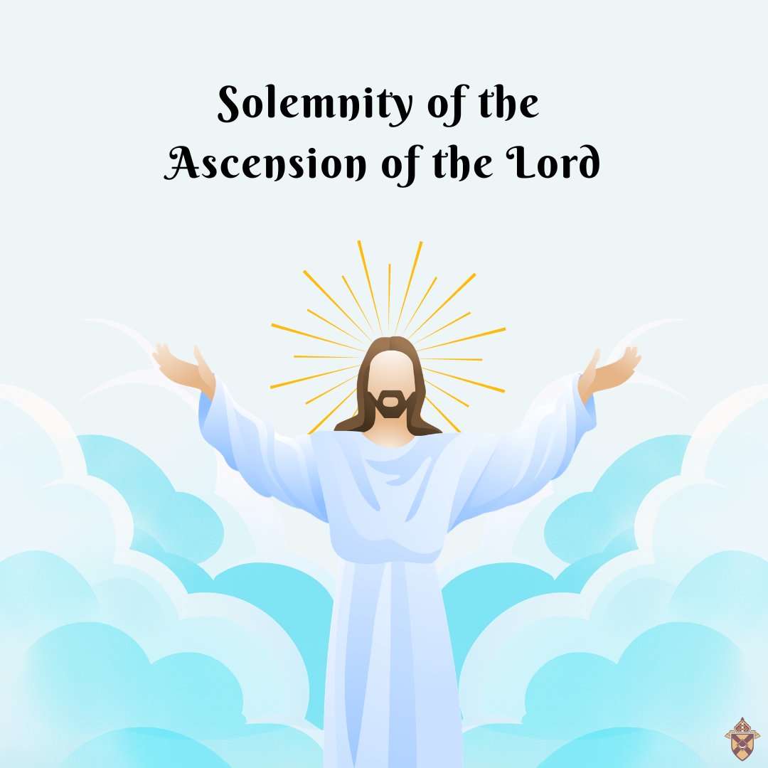 RochDiocese's tweet photo. Today, we celebrate The Ascension of the Lord! On the Feast of the Ascension, the church celebrates the return of Christ to the Father, his physical body leaving the earth behind. https://t.co/hwVgFZdtv6