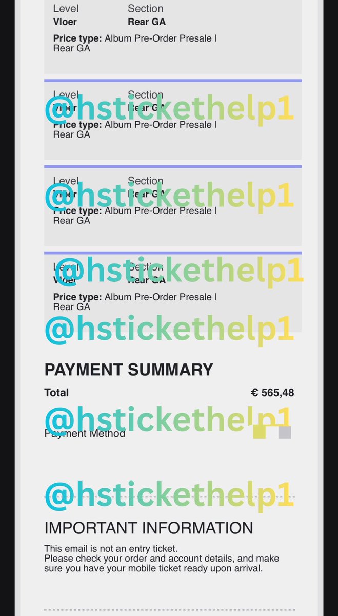 hstickethelp1's tweet photo. Harry Styles’ Together, Together Tour- Amsterdam🇳🇱
- May 23rd
- 2 tickets
- REAR GA
- 145€ each, 290€ total (price verified &amp; includes G&amp;S fee)
- PayPal G&amp;S

DM @stretchyharry if interested!!! https://t.co/m8wUl67buf