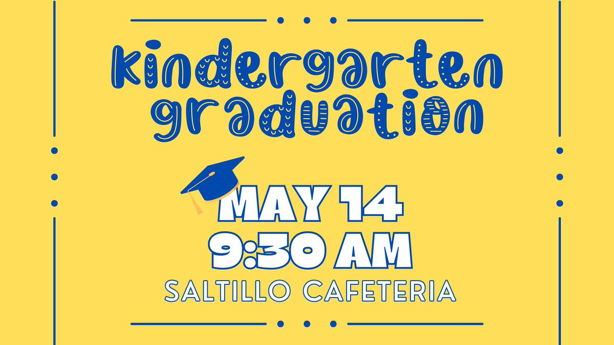 SaltilloISD's tweet photo. Kindergarten Graduation https://t.co/xhP2XA0NuG via @ParentSquare https://t.co/QuO5ptzLPE