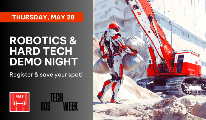 RiseRobotics's tweet photo. If you've read about Beltdraulic™ technology but haven't seen it in action, May 28th is your chance.

We also have 2 spots left for other Boston-based deep tech startups who would like to showcase their technology at the event.

Register: https://t.co/yyNmCBTtxw https://t.co/xJImgdqPKc