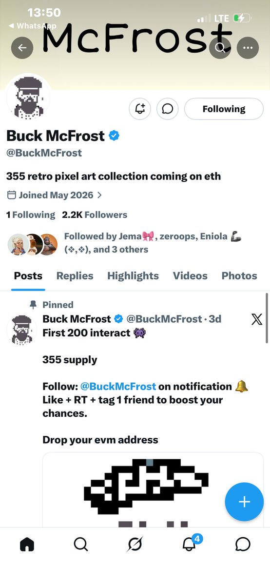 Monarchofweb3's tweet photo. @PreacherDefi @BuckMcFrost @Rookscollective @odunnft @segeloweb3 @MeetAminX 

0x4AFA31e00E3Bab0dDa77d0a62b6984Dd4d7214d2 https://t.co/jQYQMpMz0l