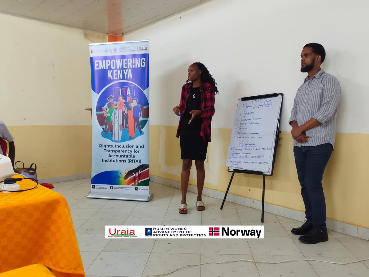 Mwarpkenya's tweet photo. 📢 𝗘𝗠𝗣𝗢𝗪𝗘𝗗 𝗖𝗢𝗠𝗠𝗨𝗡𝗜𝗧𝗜𝗘𝗦, 𝗦𝗧𝗥𝗢𝗡𝗚𝗘𝗥 𝗩𝗢𝗜𝗖𝗘𝗦! 

On 12th May 2026, @Mwarpkenya , through the #RITAIProject, convened a community forum in #Mpeketoni to create awareness on the Lamu County Access to Information Act 2025 and document key service delivery #gaps affecting the community.

Participants were taken through the process of requesting #information from public institutions and engaged in discussions around major challenges facing Mpeketoni Sub County Hospital, including inadequate #staffing, poor #infrastructure, #water shortages, poor #roads, and #drainage systems.

The forum also empowered community members on the budget-making process and how citizens can actively #participate in #governance and #accountability processes.

Most importantly, committees and action plans were formed to strengthen community-led follow ups and advocacy for improved service delivery.

#MWARPImpact #AccessToInformation #PublicParticipation #CommunityVoices