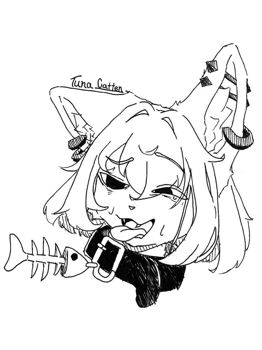 tuna_catten's tweet photo. めちゃめちゃペン画楽しい https://t.co/ham0pbiDQU