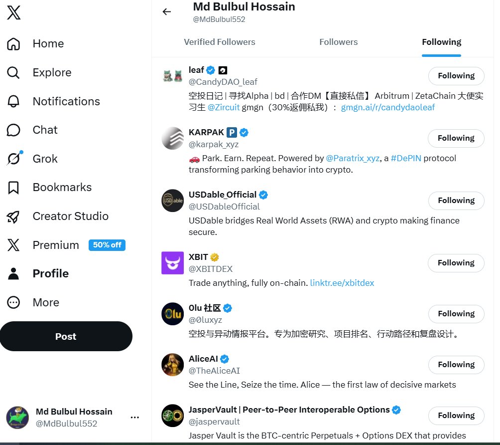 MdBulbul552's tweet photo. @jaspervault @TheAliceAI @0luxyz @XBITDEX Done it sir https://t.co/1MunbHR2ei