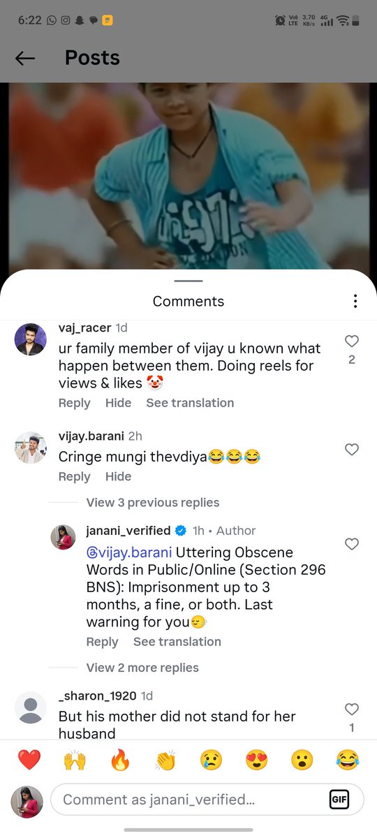 Janani_writes's tweet photo. My reel: https://t.co/6BshqGppE0

@tncybercrimeoff please take necessary action and let women in our society know they are safe online too.🙏

#OnlineAbuse https://t.co/bviK0uDjbH