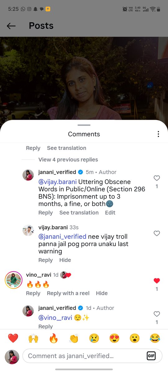 Janani_writes's tweet photo. My reel: https://t.co/6BshqGppE0

@tncybercrimeoff please take necessary action and let women in our society know they are safe online too.🙏

#OnlineAbuse https://t.co/bviK0uDjbH