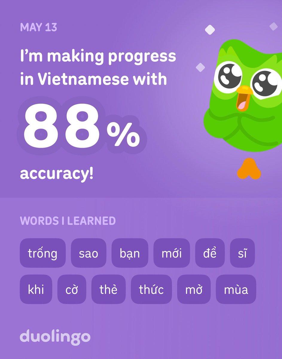 garbageofemo's tweet photo. I’m learning Vietnamese on Duolingo! It’s free, fun, and effective. https://t.co/g7QkBH2x4G