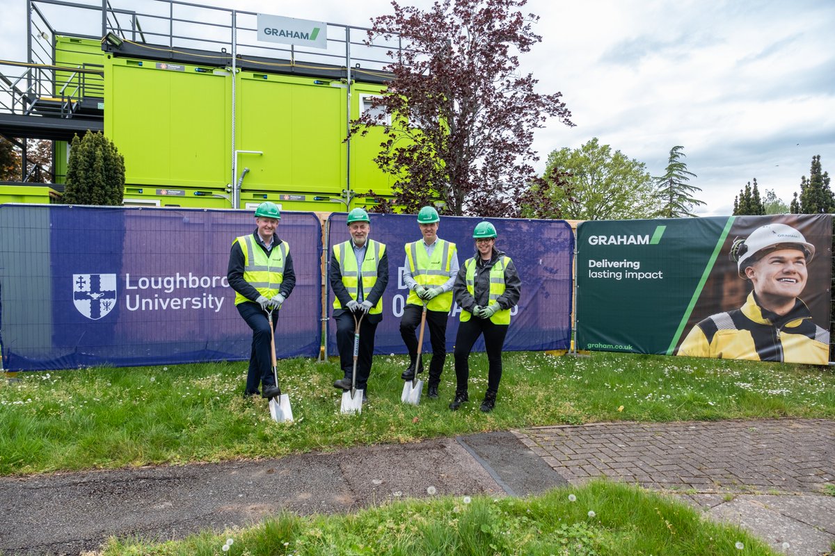 GRAHAMGroupUK's tweet photo. 🚧 Breaking ground at Loughborough University 🎓

GRAHAM has officially started work on a £59m PBSA development at @lborouniversity, marking an important milestone with a recent groundbreaking ceremony on campus.

The scheme will deliver 552 bedspaces across five blocks, alongside shared study and social spaces designed to enhance the student experience. Sustainability is central to the project, with air source heat pumps and photo voltaic panels forming part of the energy strategy, set within thoughtfully landscaped surroundings.

We look forward to working closely with the University and the wider project team to deliver this important addition to campus life.

Read the full article 👉 https://t.co/JLkajYhdTQ

#GRAHAMBuilding #StudentAccommodation #HigherEducation #PBSA #Midlands