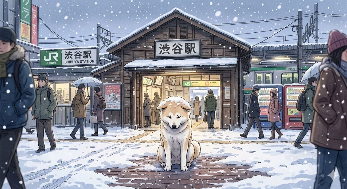 HachikoS0L's tweet photo. Hachiko offered no promises of wealth, only a timeless lesson: unconditional loyalty through every hardship. https://t.co/Hv1JXF5tHc