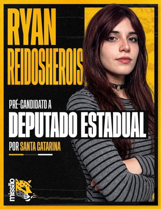 reidosherois_'s tweet photo. anuncio minha pré-candidatura a Deputada Estadual pelo Partido Missão ⬜️🟨⬛️

sou a primeira mulher TRANS 🏳️‍⚧️ do partido e após algumas noites com o @CascaGrossaReal ele me aceitou como sua representante OFICIAL no congresso de SC

O futuro é glorioso! https://t.co/AiJmWjU77h