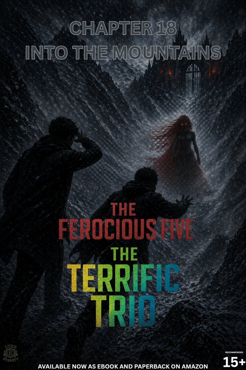 FerociousFive35's tweet photo. Chapter 18: Into the Mountains
The climb is brutal.
The fortress is waiting.
And not every reunion goes the way you hope.
The Terrific Trio - on Amazon now.
#BookTwitter #FantasyBooks #IndieAuthor #DarkFantasy https://t.co/FGXI67XSRz