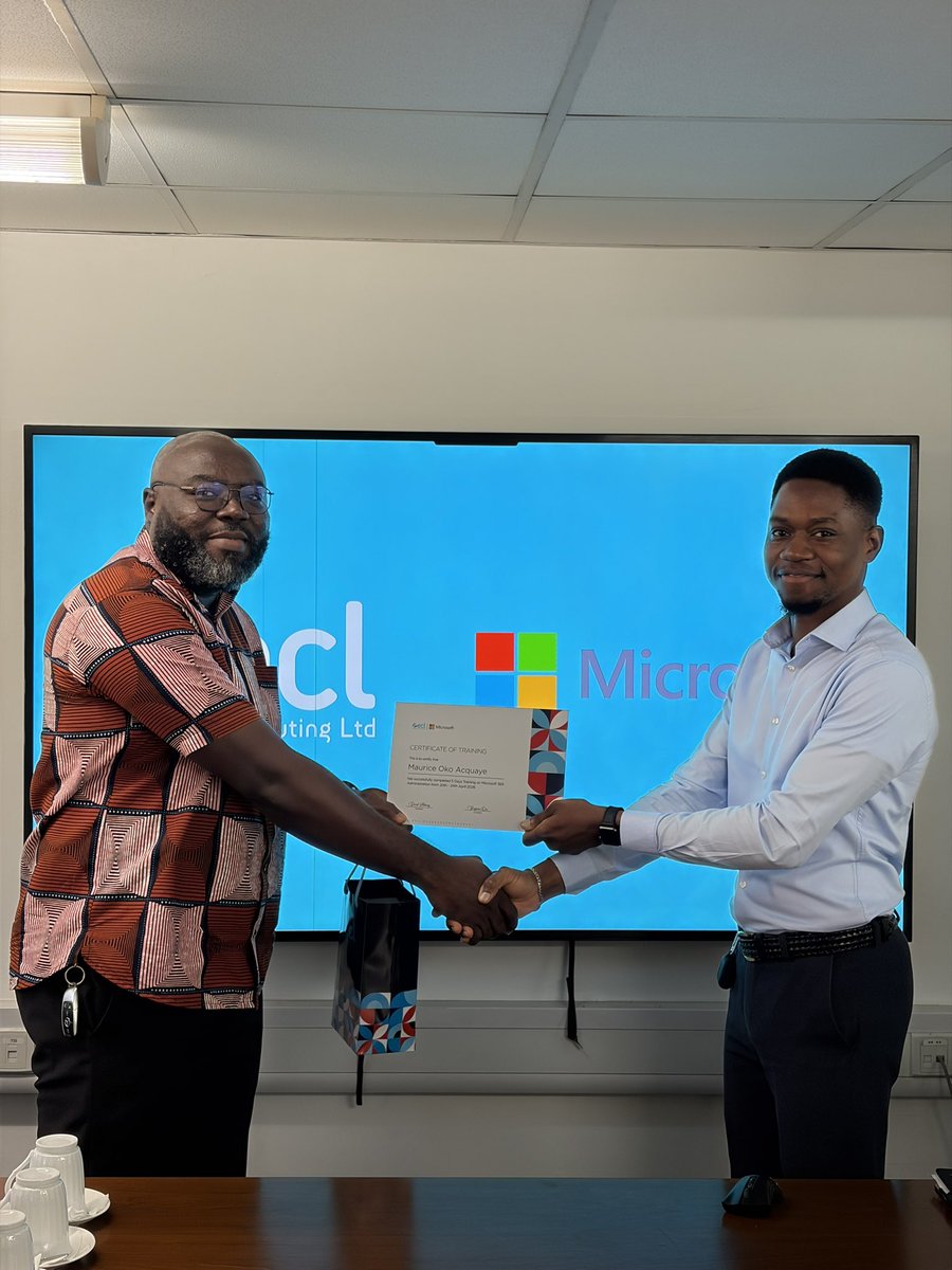 entcomputing's tweet photo. Technology only delivers when your people know how to use it.
We just wrapped a modern workplace administration training with the Volta River Authority.
Is your team next?
Reach us at: trainings@ecl-global.com / 0508781937
#stayrelevant #StaffTraining #DigitalWorkplace https://t.co/7cDoDNY27o