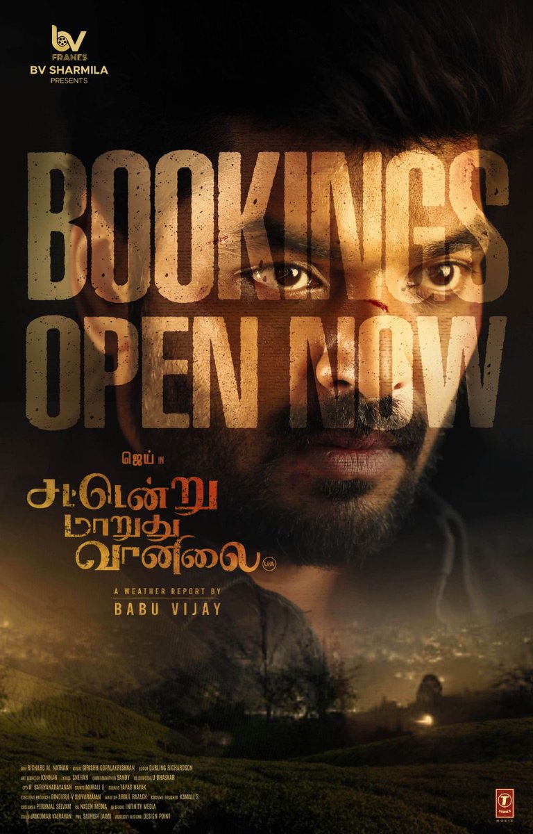 Actor_Jai's tweet photo. Advance bookings now open for #SattendruMaarudhuVaanilai 🔥
Catch it on the big screens from May 15th 🎬

🔗 https://t.co/vSVE1TwP5m

#SMVFromMay15th 

Written & Directed by @BabuVijayB 🎥

@Actor_Jai @iYogiBabu @BVFrames @Richardmnathan @ggirishh @MeenakshiGovin2  @ActorSriman @adithya_kathir @tseriessouth @teamaimpr