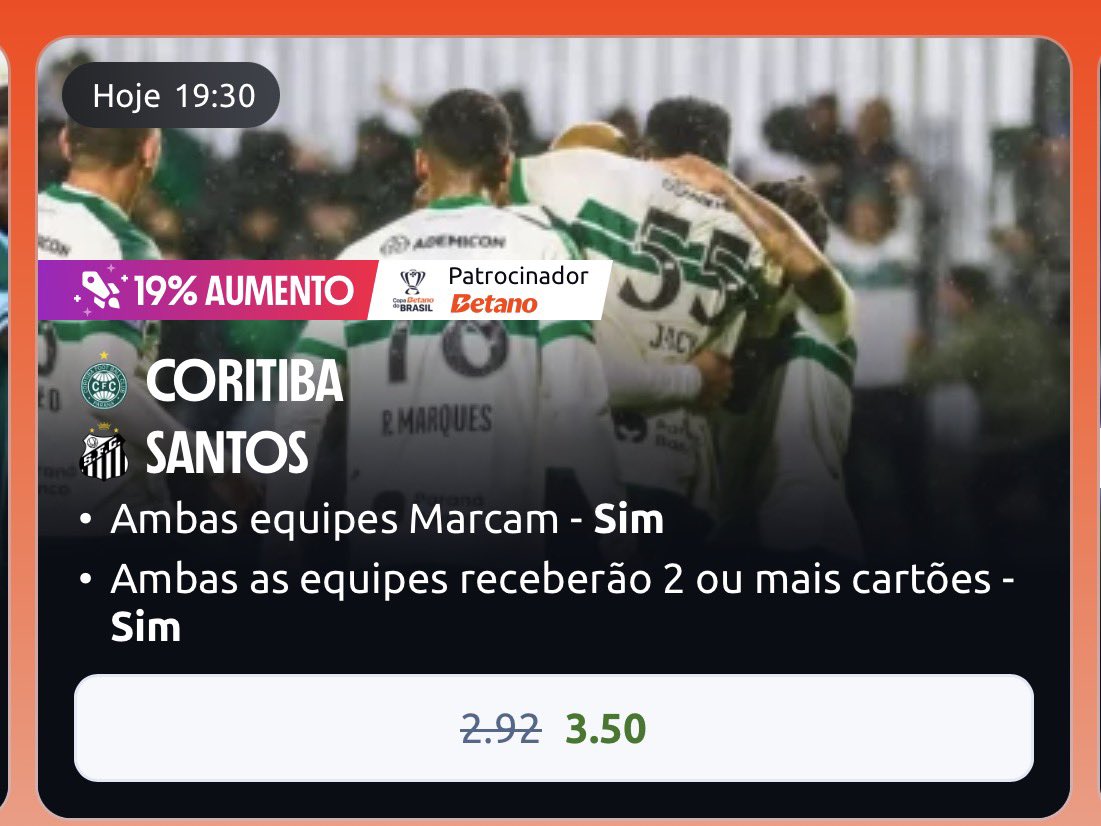 MTips01's tweet photo. A Betano finalmente soltou a carta e entregou duas apostas de extremo valor! 🔥

City marca em ambos os tempos e dois chutes ao gol do Haaland @ 2.77 (sem sub) 
Ambas marcam e 2 cartões pra cada entre Coritiba e Santos @ 3.50 

Quem vem buscar deixa o ❤️ https://t.co/gEmjzY9fRw