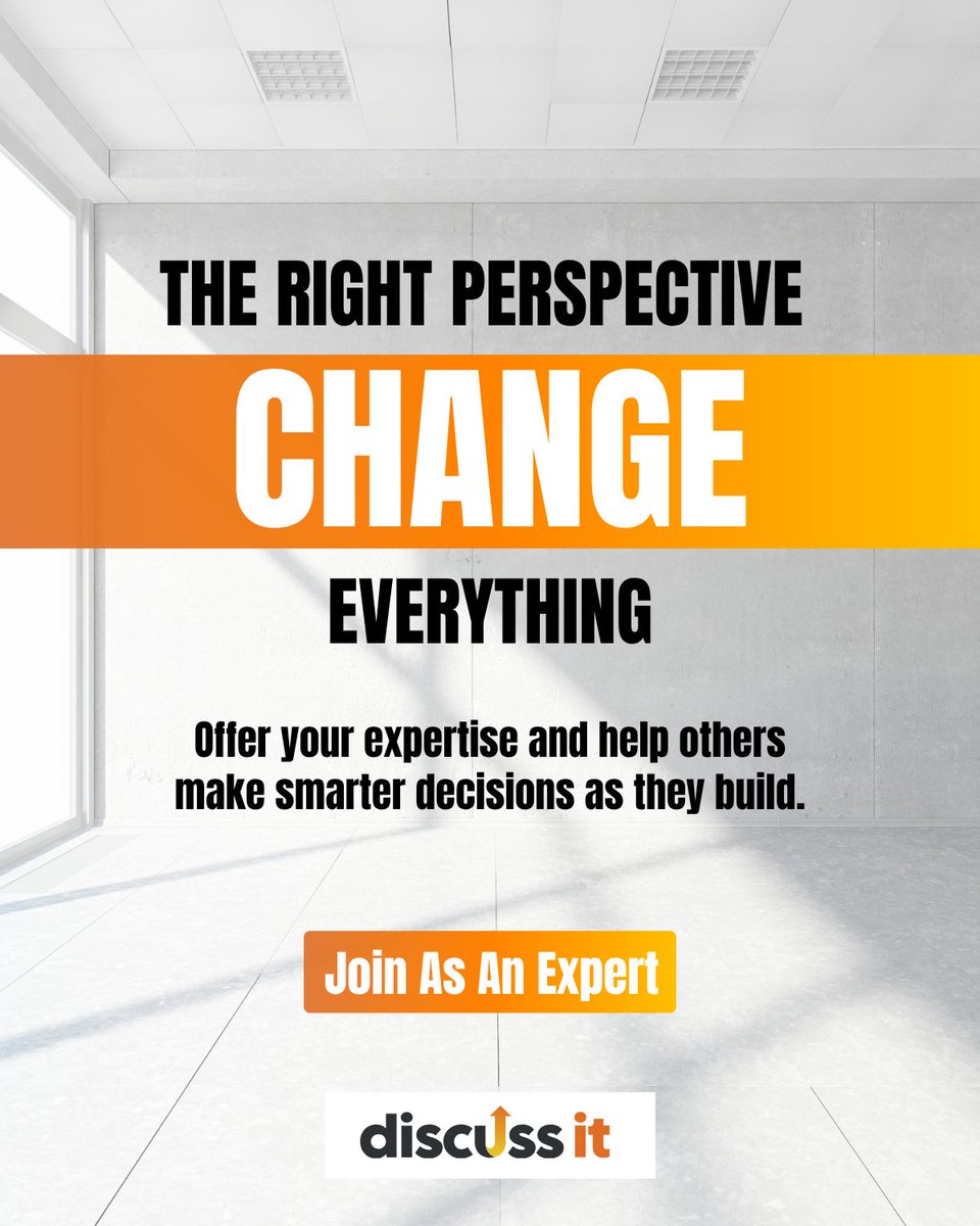 WeDiscussIt's tweet photo. The right perspective can change everything.

If your experience can help someone move forward with more clarity, this is where it can matter.

Join as an expert:
https://t.co/A4qM9QBElB https://t.co/2wJG8cmuGF