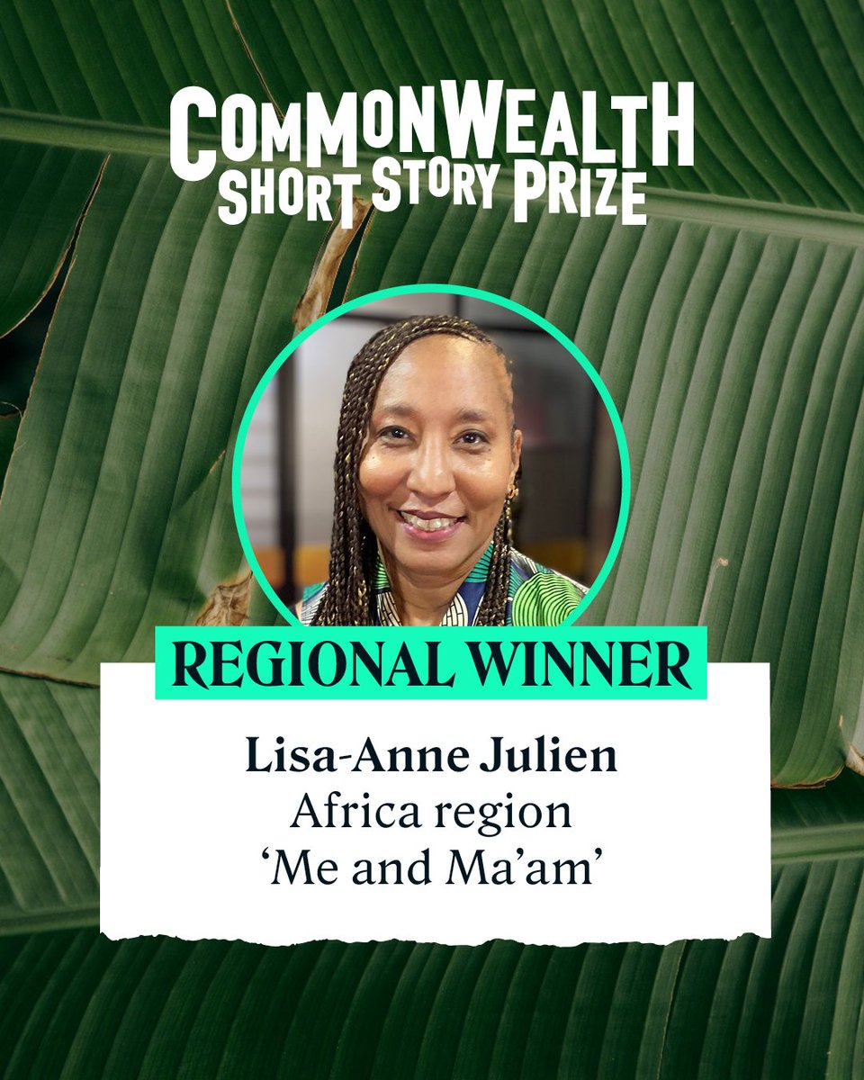 cwfcreatives's tweet photo. Congratulations, Lisa-Anne Julien, 2026 #CWprize winner for the Africa region! 

Originally from Trinidad and Tobago and now living in Johannesburg, Lisa-Anne’s story ‘Me and Ma’am’ explores the tangled relationship between a domestic worker and her employer over the course of a single day.