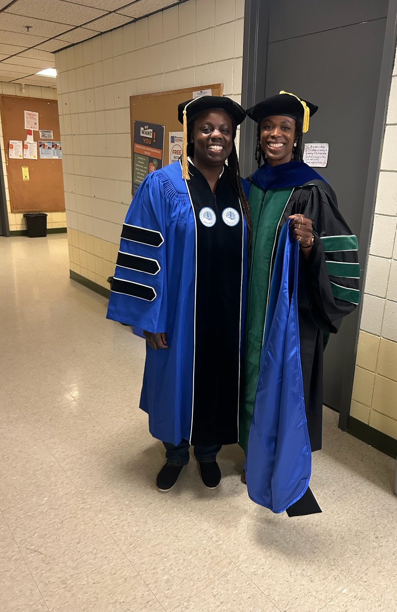 UMBUrbanEd's tweet photo. At our faculty meeting last week we were excited to do an ad hoc hooding ceremony for UELPS student, Haven Jones, as her chair will be unable to attend graduation this year. Congratulations to Dr. Haven Jones on successfully defending her dissertation! https://t.co/JPCDyOO4Wv
