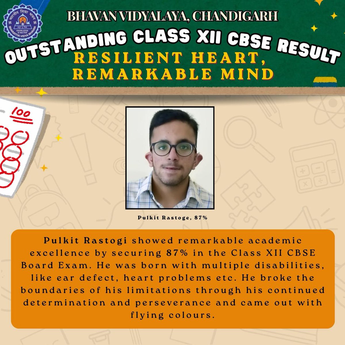 BhavanCHD's tweet photo. Congratulations to Class XII toppers on your stellar success! Your perseverance and excellence shine bright✨✨We’re proud of you. May this be the first of many milestones ahead. https://t.co/8MVhfJzHuN