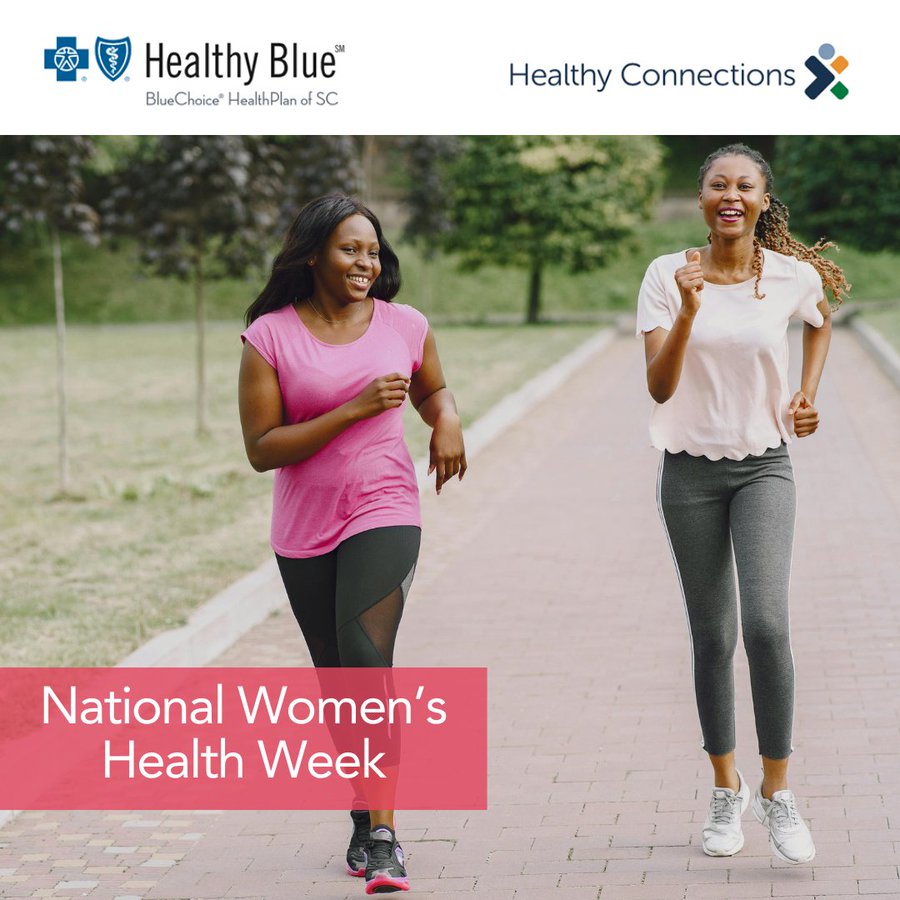 HealthyBlueSC's tweet photo. It’s #WomensHealthWeek! 💪
A reminder to all women: your health matters.
🩺 Schedule that check-up
🥦 Eat well
🧘‍♀️ Breathe deeply
💬 Ask for support
Let’s uplift each other toward better health—this week and every week. 💖
#SelfCareIsHealthCare #HealthyWomenHealthyWorld https://t.co/JOie9P7wWL
