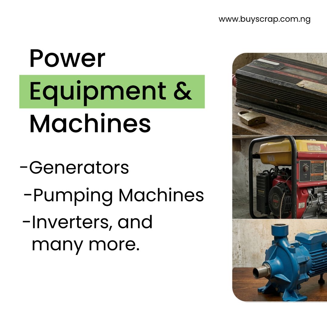 buyscrap's tweet photo. Most people don’t realise how many things in their house can still be sold.

That old AC, fridge or generator you’ve left outside or in a corner 
It’s not junk it still has value.

Instead of letting it spoil completely,
send a picture and we’ll tell you what it’s worth. 👇 https://t.co/xmcxADM1mw