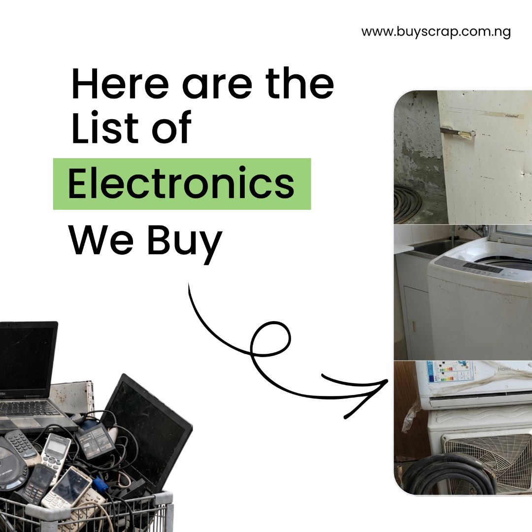 buyscrap's tweet photo. Most people don’t realise how many things in their house can still be sold.

That old AC, fridge or generator you’ve left outside or in a corner 
It’s not junk it still has value.

Instead of letting it spoil completely,
send a picture and we’ll tell you what it’s worth. 👇 https://t.co/xmcxADM1mw