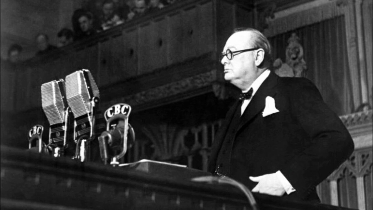 eagl70's tweet photo. This Day in WW2 — May 13, 1940

Churchill's first speech as PM:

"I have nothing to offer but blood, toil, tears and sweat."

Three days in. The Germans are pouring through France.

#ThisDayInWW2 #Churchill https://t.co/i8DQ6SWASh