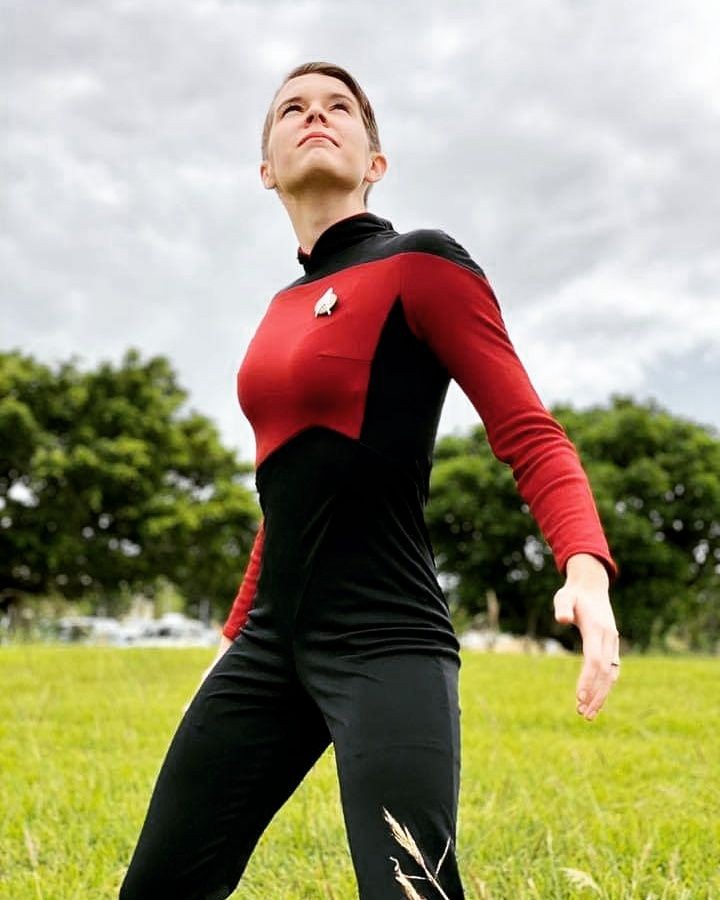 TTrekkie's tweet photo. Boldly going. 🖖
#StarTrek #Cosplay #OkiCon #Trekkie #GeekCulture #Fandom #SciFi #ComicCon #Cosplayer #NerdLife #StarTrekCosplay #FanArt #PopCulture #GeekGirl #TrekOn #NextGeneration #CosplayCommunity #CosplayLife #Starfleet #BoldlyGo #LiveLongAndProsper https://t.co/iB8lHXNjbW