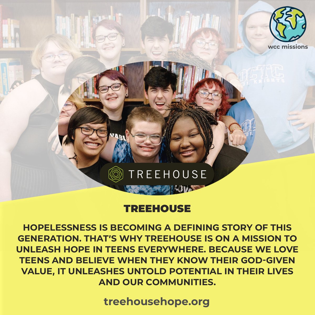 WausharaCC's tweet photo. This week we enter into prayer for an important ministry that we support nationally and locally. Take a few minutes to pray for TreeHouse who seeks to encourage and uplift teens with the gospel of Jesus Christ. Pray for their hard work all across our country and in our city today https://t.co/qWP7inkB0Z