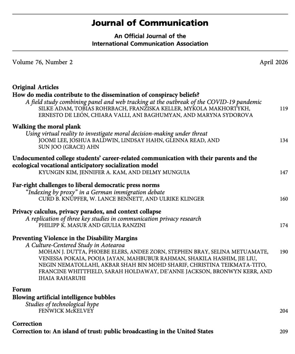 Journal of Communication tweet media