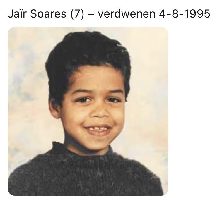 klokkenluiderYB's tweet photo. Nadat eerder deze week het onderzoek naar Tanja Groen is gestopt is vandaag ook die naar Jaïr Doares gestopt.
Jair verdween in augustus 1995.
In die periode waren #Dutroux en hoge ambtenaren van Justitie in NL betrokken bij #kindermisbruik
#klokkenluider #jeugdzorg #rolodex https://t.co/ZQQgRp5CBu