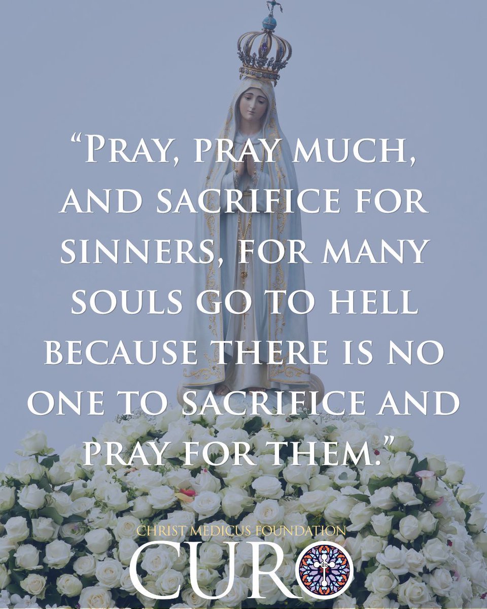 CMFCURO's tweet photo. Our Lady of Fatima, Pray for us!
 
https://t.co/pWbH8xBP9r 

#CMFCURO #WholePersonWellness #CatholicWellness #LiveFullyAlive #Catholic #OurLadyOfFatima https://t.co/BtIwZF5Wim