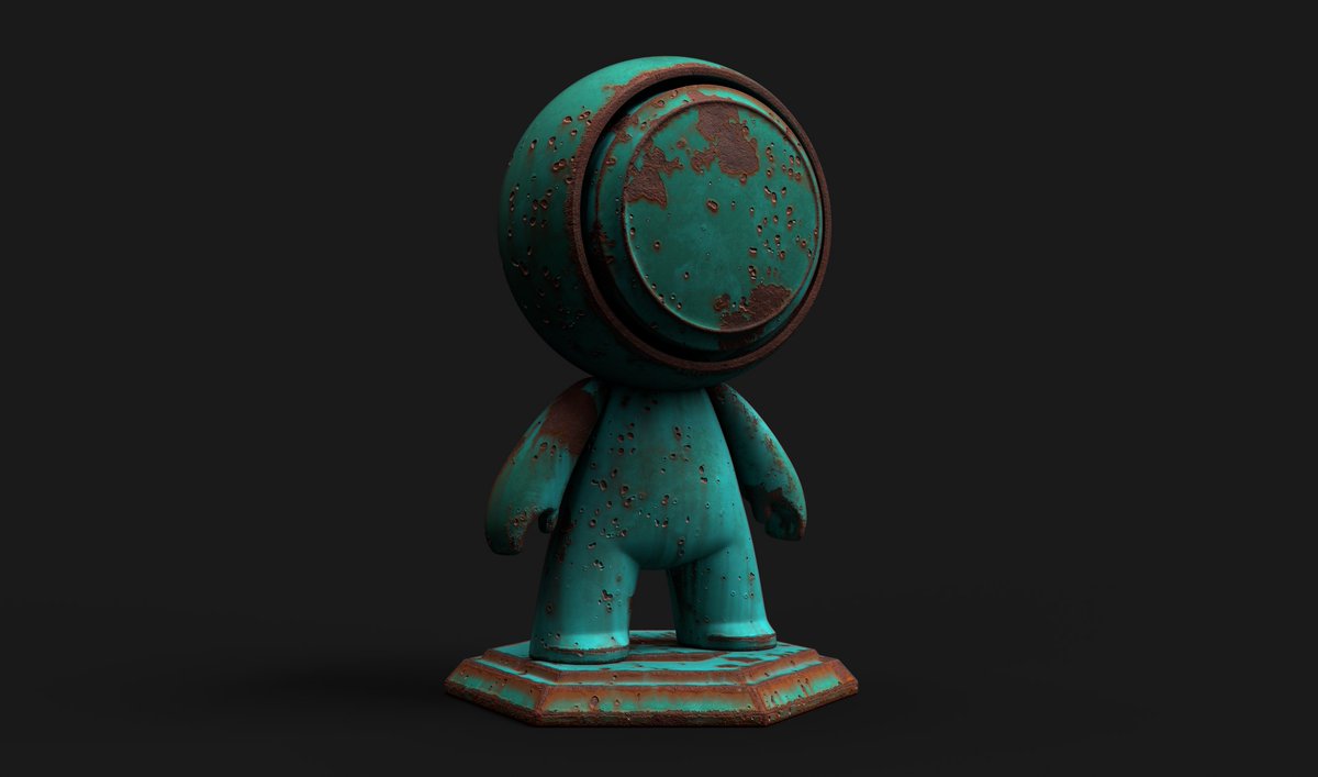 HighOrange731's tweet photo. 錆びた鉄のマテリアルを作りました。
#SubstancePainter https://t.co/xPtSy5EVwI