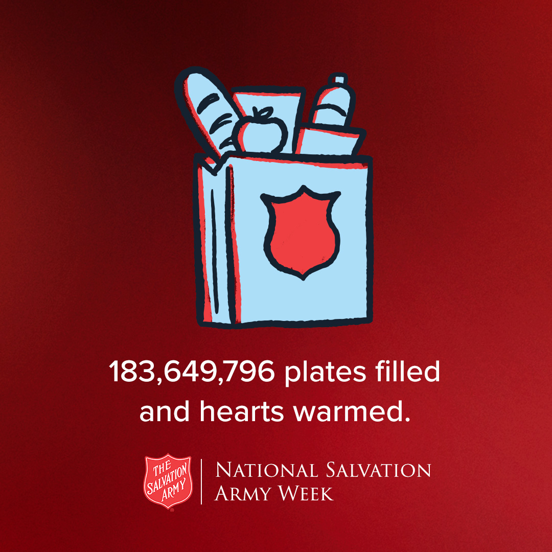 SalArmyMidwest's tweet photo. Happy National Salvation Army Week! Your compassion, service, and support have touched countless lives. Because of your generosity, lives are transformed and hope is renewed.
Thank you volunteers, staff, and donors for making every day brighter. #GiveWithJoy #DoingTheMostGood https://t.co/WcaPSLz8No