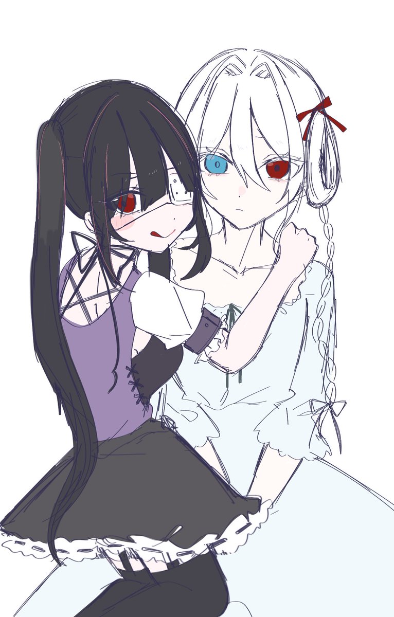 百合ちゃん 創作百合ちゃんたちです まだ名前は決まってません֊ ̫ ֊ #百合