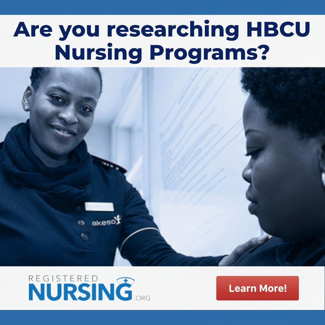 NursingOrg's tweet photo. HBCU nursing schools have long played a vital role in developing skilled, compassionate nurses while expanding access and representation in healthcare.

Explore programs: https://t.co/yRzgOyDbWl

#NursingEducation #HBCU https://t.co/702AyHxLMO