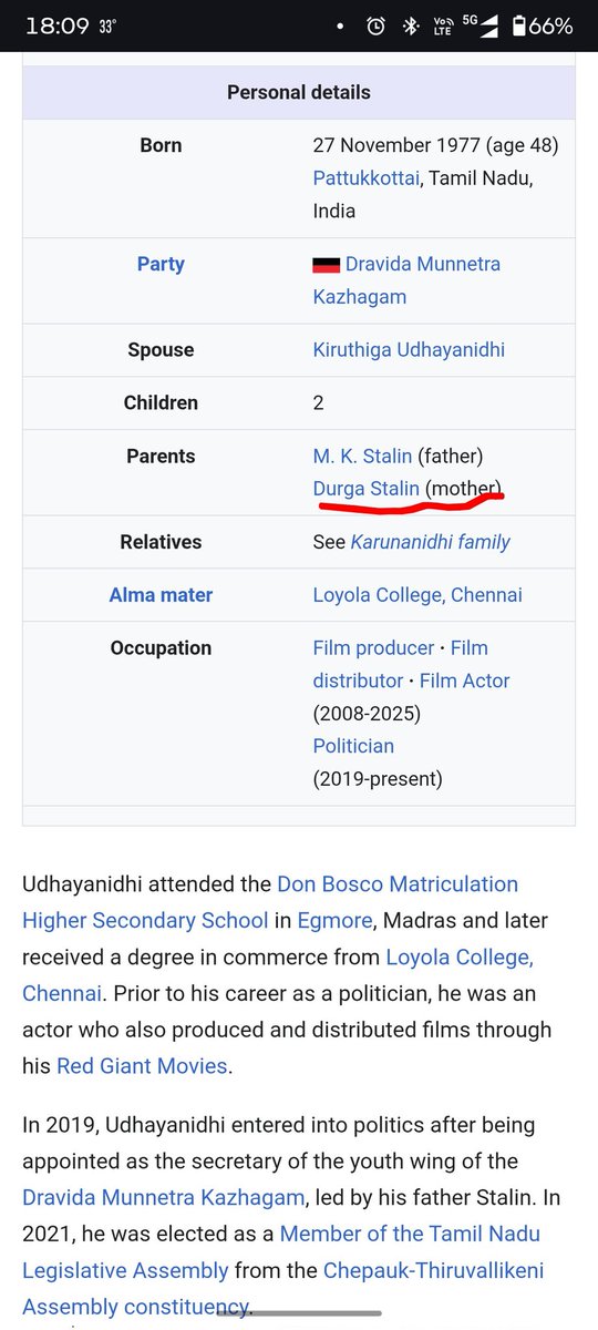 peace_kunal's tweet photo. @ARanganathan72 Just asked chatgpt about Udhaynidhi Stalin family history and religion, found this.
His mother name is DURGA stalin
(Named after devi Durga), also she is the she visit temples.

Who will make them understand that they are rooted to sanatana for birth.

Jai shree ram🚩 https://t.co/RJaOdq92CH