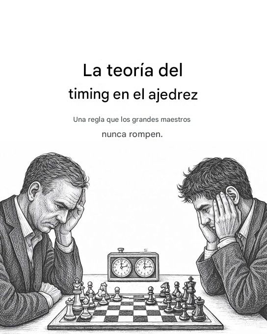 CGue1116's tweet photo. LA TEORÍA DEL TIEMPO EN EL AJEDREZ

Una regla que los grandes maestros jamás rompen.

- HILO - https://t.co/stXn1oQPJW